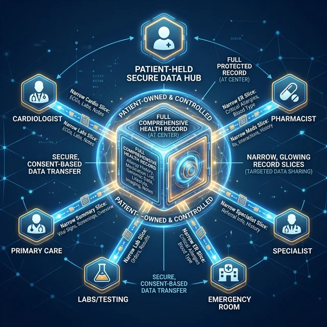 Care coordination should happen through patient-directed channels, not through giant vendor warehouses that quietly keep - Slide 2